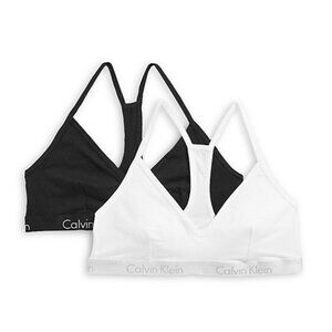 Calvin Klein Underwear Motive Cotton Bralette 2-Pack